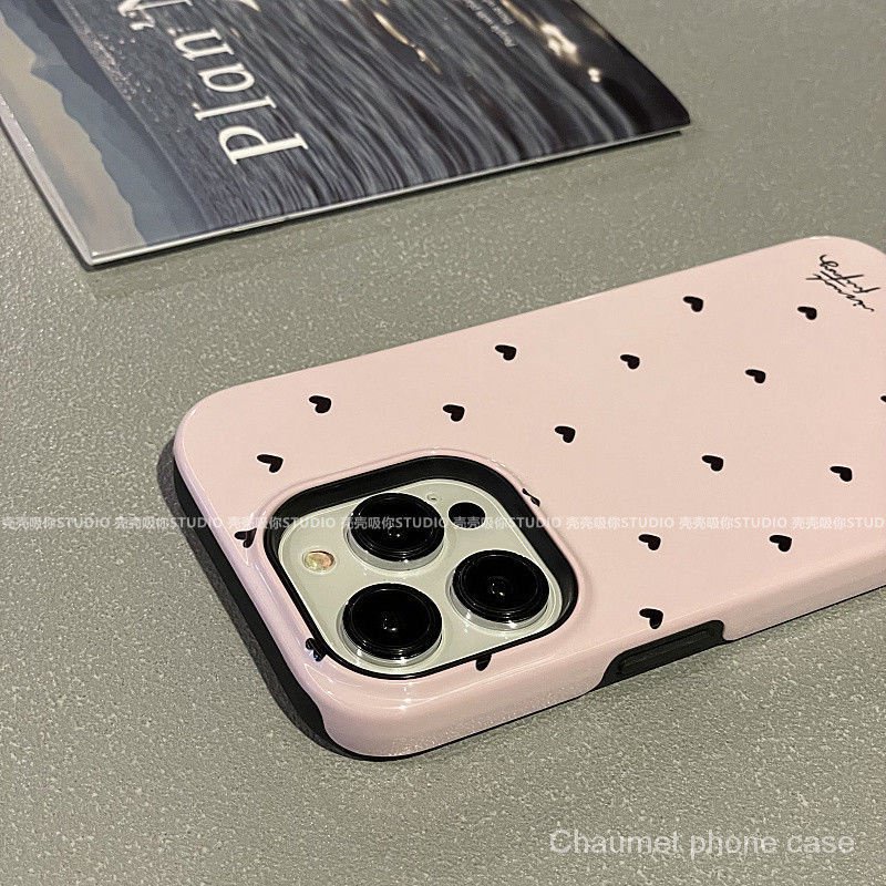 เคสโทรศัพท์มือถือแบบแข็ง กันกระแทก ลาย Two-in-One สไตล์เกาหลี ญี่ปุ่น สําหรับ Apple Iphone 13 14promax 11 12