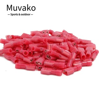 MUVAKO ขั้วต่อสายไฟ ไนล่อน 22-16 AWG FDFN1.25-250 สีแดง 100 ชิ้น