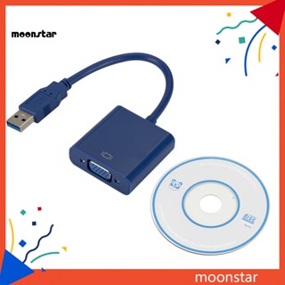 Moo อะแดปเตอร์แปลงการ์ดจอภายนอก USB 3.0 เป็น VGA สําหรับ Windows 7 8