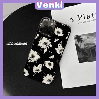 Venki - เข้ากันได้สำหรับ เคส iphone 11 เคสไอโฟน เคสไอโฟน11  มันเงา TPU Soft Candy เคสโทรศัพท์กันกระแทกป้องกันกล้อง Simple บรรยากาศดอกไม้เข้ากันได้กับ iPhone 14 13 Pro max 12 Pro Max xr xs max 7