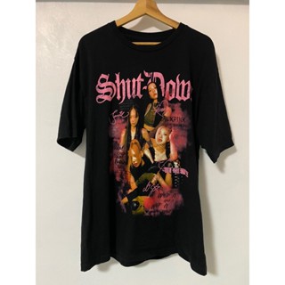 [S-5XL]เสื้อ Black Pink (Shut Down)