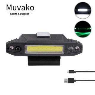 Muvako ไฟฉาย Led ABS แบบคลิปหนีบ สําหรับติดหมวก