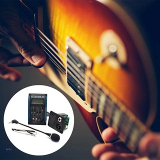 Aoto ปิ๊กอัพกีตาร์ Piezo Pickup 5 Band Preamp EQ Equalizer Piezo Digital Tuner Pickup