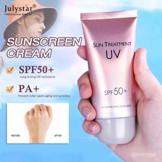 JULYSTAR Spf50+ Sun Treatment 60g Intensive Uv Sunblock Cream Pa+ Sun Block Cream ครีมกันแดดให้ความสดชื่น