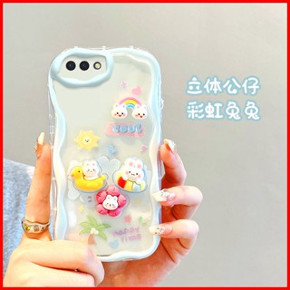 เคส oppo A3s เคส oppo A12E Realme C1 เคสโทรศัพท์มือถือ ลายตุ๊กตา สามมิติ สีครีม สําหรับ BBNY