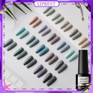 ♕ Rosalind Grey Series ยาทาเล็บเจล Morandi Pure Colours Series Spring Summer Phototherapy Glue Nail Art For Nail Shop 20 Designs UPBEST