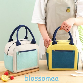 Blossomea กระเป๋าถือ กระเป๋าใส่กล่องอาหารกลางวัน เบนโตะ อลูมิเนียมฟอยล์ กันน้ํา มีฉนวนกันความร้อน