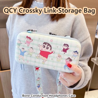 【จัดส่งรวดเร็ว】กระเป๋าเก็บหูฟัง แบบพกพา สําหรับ QCY Crossky Link