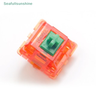 Seaf&gt; EQUALZ Tangerine สวิตช์ V2 โปร่งแสง สําหรับคีย์บอร์ดเชิงกล