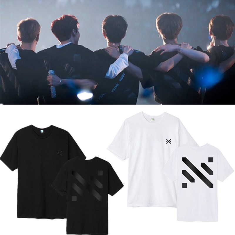 เมย์1  คอลูกเรือเสื้อยืดคอกลมﺴKpop NUES Concer -shir  Crew Neck Shor Sleeve ee ops shirผ้าฝ้ายแท้