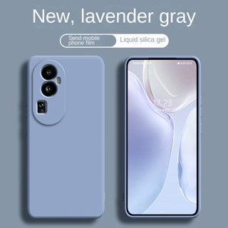 Oppo Reno 10 Pro + reno10 Pro + Plus 5G ซิลิโคนเหลว ขอบตรง เคสโทรศัพท์ สีลูกกวาด ซิลิโคน TPU ฝาหลัง