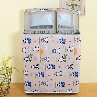 【พร้อมส่ง】ผ้าคลุมเครื่องซักผ้า ทรงกระบอกคู่ 12 กก. -18 กก. กันน้ํา กันฝุ่น กันแดด