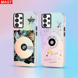 เคสโทรศัพท์มือถือ ไล่โทนสี ลายแอนิเมชั่น CD เลเซอร์ MAGT สําหรับ Samsung A14 A24 A04 A04S A13 A03 A03S A12 A02S A11 A04E A10S A20 A30 A20S A21S A50S A51 A50 A30S M11 M12 M13 5G M01S M10S M04