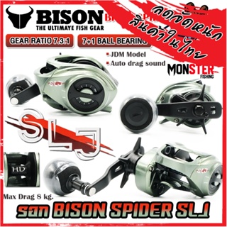 รอกหยดน้ำ BISON SPIDER SLJ รุ่นใหม่ มีกิ๊กเสียง รอบ 7.3:1 มีทั้งหมุนซ้ายและหมุนขวา (JDM MODEL)