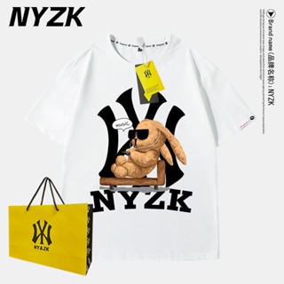 Nyzk เสื้อยืดแขนครึ่ง ทรงหลวม ลายกระต่าย ระดับไฮเอนด์ แฟชั่นฤดูร้อน สไตล์สตรีท สําหรับคู่รัก