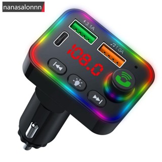 Nanasn| ชุดตัวรับส่งสัญญาณเสียงสเตอริโอบลูทูธ FM เครื่องเล่น Mp3 แฮนด์ฟรี หน้าจอ LED P4 G9N2 สําหรับรถยนต์