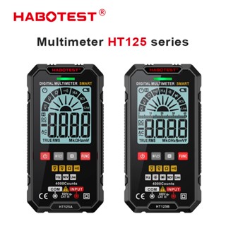 Dc AC โวลต์มิเตอร์ HABOTEST HT125 มัลติมิเตอร์ดิจิตอล TRMS 4000 Counts Auto-Ranging DC AC โวลต์มิเตอร์ LCD ไม่สัมผัส สมาร์ทไฟฟ้า มัลติมิเตอร์