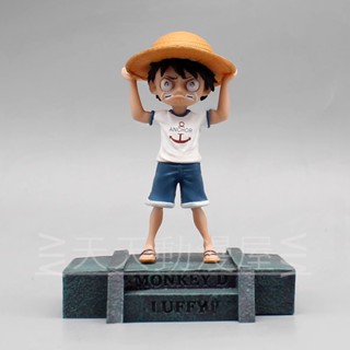 ส่งฟรี พร้อมส่ง โมเดลฟิกเกอร์การ์ตูนอนิเมะ One Piece Luffy น่ารัก แฮนด์เมด สําหรับตกแต่ง