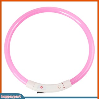 Happaypart|  ปลอกคอสุนัข LED เรืองแสง ชาร์จ USB สําหรับลูกสุนัขกลางแจ้ง