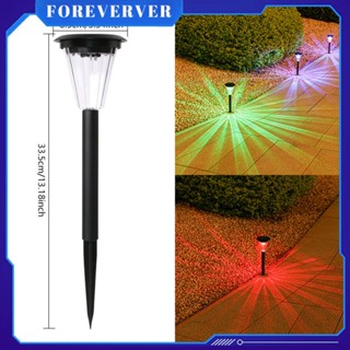 โคมไฟสนามหญ้าพลังงานแสงอาทิตย์ Waterproof Stake Ground Plug Lamps Lawn Landscape Light Decoration Courtyard Garden Floor Insert Lamp Colorful Light fore