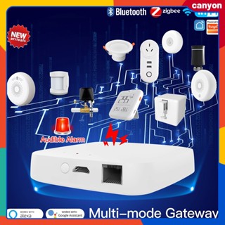 Tuya Smart Wired Multi-mode Gateway Zigbee Wifi Bluetooth Mesh Hub แอพสมาร์ทโฟน รีโมทคอนโทรล การควบคุมด้วยเสียงแบบแฮนด์ฟรี การเชื่อมโยงอัจฉริยะ อุปกรณ์ภายในบ้าน แคนยอน