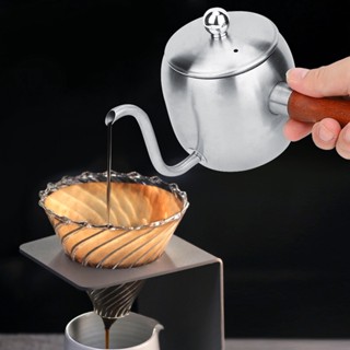 Daily U หม้อต้มกาแฟสแตนเลสสำหรับใช้ในครัวเรือน Coffee Drip Kettle Teapot Long Spout 500ml