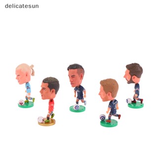 Delicatesun ฟิกเกอร์ PVC รูปนักฟุตบอล Messi Neymar Mbappe Ronaldo ขนาด 6.6 ซม. สําหรับประดับตกแต่ง