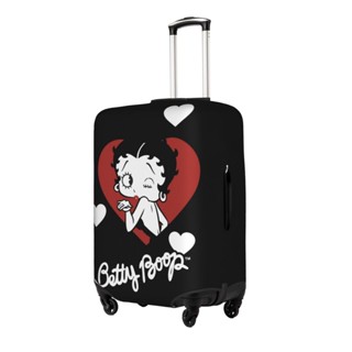 Betty Boop ผ้าคลุมกระเป๋าเดินทาง ลายการ์ตูนตลก ล้างทําความสะอาดได้ สําหรับกระเป๋าเดินทาง ขนาด 18-32 นิ้ว