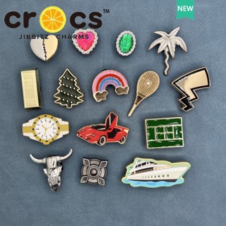 Jibbitz crocs charms หัวเข็มขัดโลหะ คุณภาพสูง สําหรับตกแต่งรองเท้า DIY