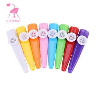 Kazoos เครื่องดนตรีพลาสติก 8 สี สําหรับกีตาร์ อูคูเลเล่ ไวโอลิน เปียโน 24 ชิ้น (24 ชิ้น)