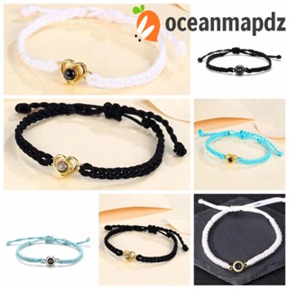 Oceanmapdz I Love You สร้อยข้อมือถัก เชือกฝ้าย หลากสี 100 ภาษา แฟชั่นสไตล์เกาหลี สําหรับเพื่อน DIY