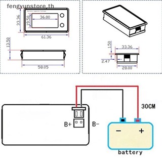 Yunstore JS-C33 เครื่องทดสอบแรงดันไฟฟ้าดิจิทัล โวลต์มิเตอร์ 10-100V หน้าจอ LCD ตะกั่วกรดรถยนต์ ลิเธียม