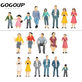 Gogoup ตุ๊กตาฟิกเกอร์ รูปคน คละสี สําหรับตกแต่งบ้านตุ๊กตา 10 ชิ้น