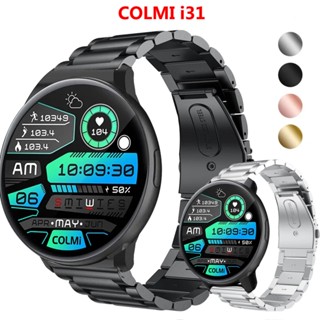 สายนาฬิกาข้อมือสเตนเลส 20 มม. สําหรับ COLMI i31 C61 C60 C80 Smartwatch COLMI C80