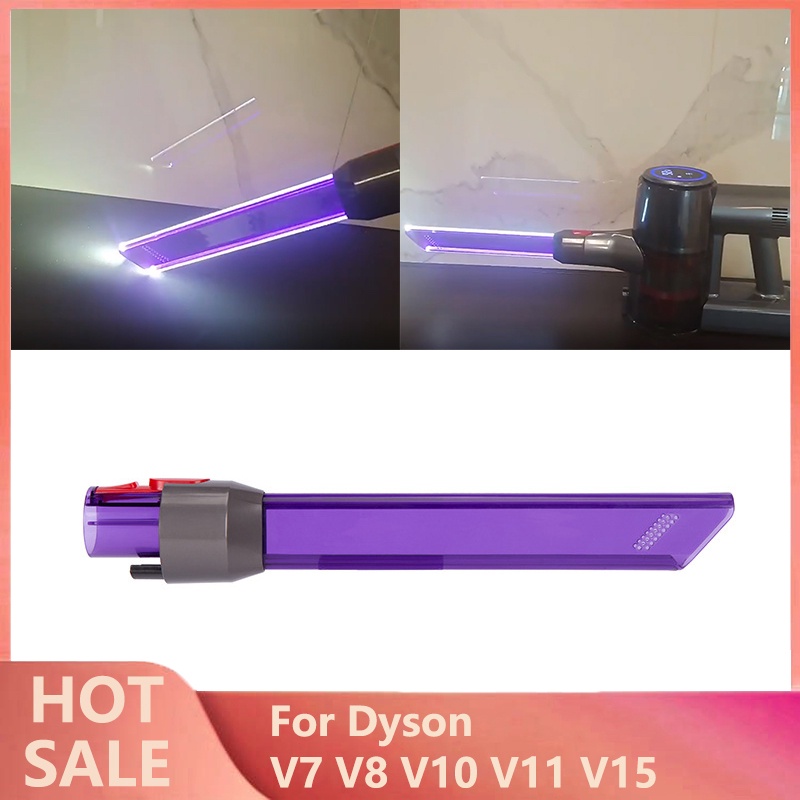 สําหรับ Crevice หัวฉีดไฟ LED สําหรับ Dyson V7 V8 V10 V11 V15 เปลี่ยนอะไหล่เครื่องดูดฝุ่นไร้สาย Crevice เครื่องมือสิ่งที่แนบมาชิ้นส่วน