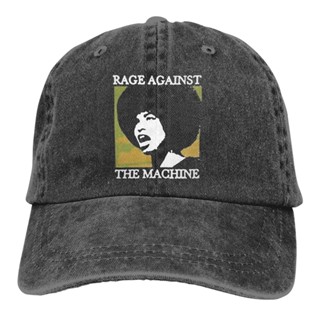 Rage Against The Machine Angela Davis หมวกเบสบอล ผ้ายีน สําหรับผู้ชาย และผู้หญิง