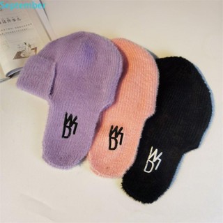 SEPTEMBER Women Bomber Hats For Girls Thicken Letter Winter Driving Windbreak Ear Muff Caps