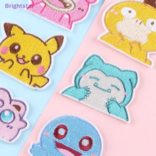 Brightstar แผ่นแพทช์สติกเกอร์ ปักลาย Pokemon Game DIY สําหรับติดตกแต่งเสื้อผ้า