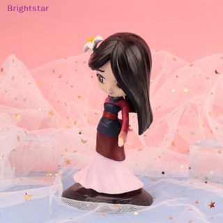 Brightstar Q Posket Princesses Mulan 14 ซม. ตุ๊กตาของเล่นเค้ก Topper รถตกแต่งโมเดลใหม่