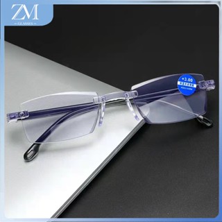 【ZM Glasses】ที่มีคุณภาพสูงป้องกันแสงสีฟ้าอัจฉริยะซูมแว่นตาอ่านหนังสือสองโฟกัส + 100 ° + 150 ° + 200 ° + 250 ° + 300 ° + 350 ° + 400 ° 129