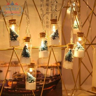 [ตกแต่งคริสต์มาส] สายไฟ LED รูปขวดน้ํา ขนาดเล็ก ใช้แบตเตอรี่ สําหรับตกแต่งบ้าน เทศกาลคริสต์มาส