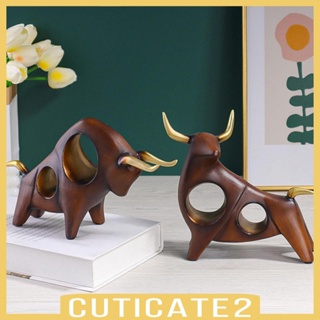 [Cuticate2] ฟิกเกอร์เรซิ่น รูปปั้นวัว สําหรับตกแต่งบ้าน ออฟฟิศ