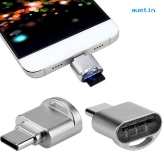 Ay_อะแดปเตอร์การ์ดรีดเดอร์ดิจิทัล Usb 3.1 Type-C TF Micro Security OTG สําหรับ Huawei OPPO