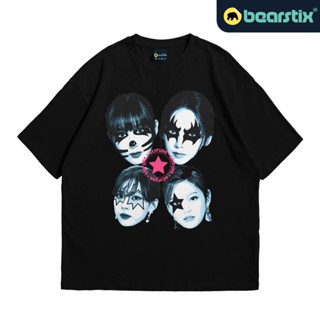 เสื้อยืดแขนสั้นคอกลมเสื้อยืด พิมพ์ลาย Shinzo Kaos Aespunk Parody Baju Kiss โอเวอร์ไซซ์ แฟชั่นสตรีทCotton 100%  [S-5XL]