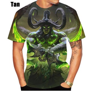 ใหม่ เสื้อยืดลําลอง แขนสั้น คอกลม พิมพ์ลาย World of Warcraft 3D แฟชั่นฤดูใบไม้ผลิ ฤดูร้อน สําหรับผู้ชาย ผู้หญิง XS-5XL