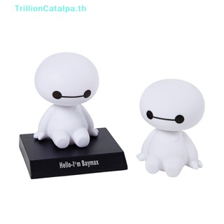 Trillioncatalpa ตุ๊กตาหุ่นยนต์ Baymax หัวบ็อบเบิลน่ารัก เครื่องประดับ สําหรับตกแต่งรถยนต์