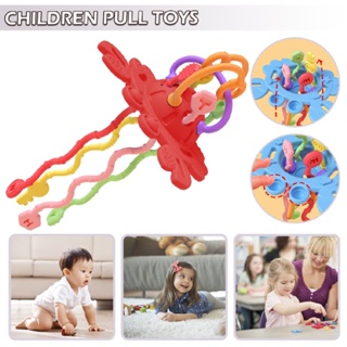 Baby Toddler Pull String Activity Crab Toy Full Silicone Montessori Toys