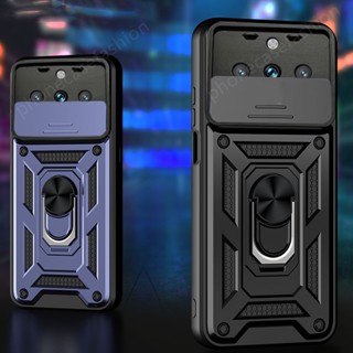 เคสโทรศัพท์แข็ง กันกระแทก ป้องกันเลนส์กล้อง พร้อมแหวนขาตั้ง สําหรับ realme 11 pro + Plus 5G 2023 realmi real me