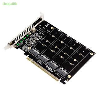 Uequilib 4x32Gbps ความเร็วในการถ่ายโอน PH44 4 พอร์ต M.2 NVME SSD เป็น PCIE X16M คีย์ฮาร์ดไดรฟ์ แปลงการ์ดขยาย ใหม่