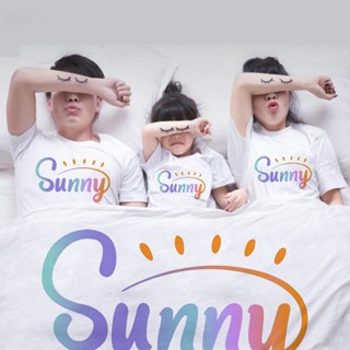 Sunny ชุดจั๊มสูทรอมเปอร์ แขนสั้น เข้าได้กับทุกชุด สําหรับครอบครัว เด็กผู้ชาย และเด็กผู้หญิง